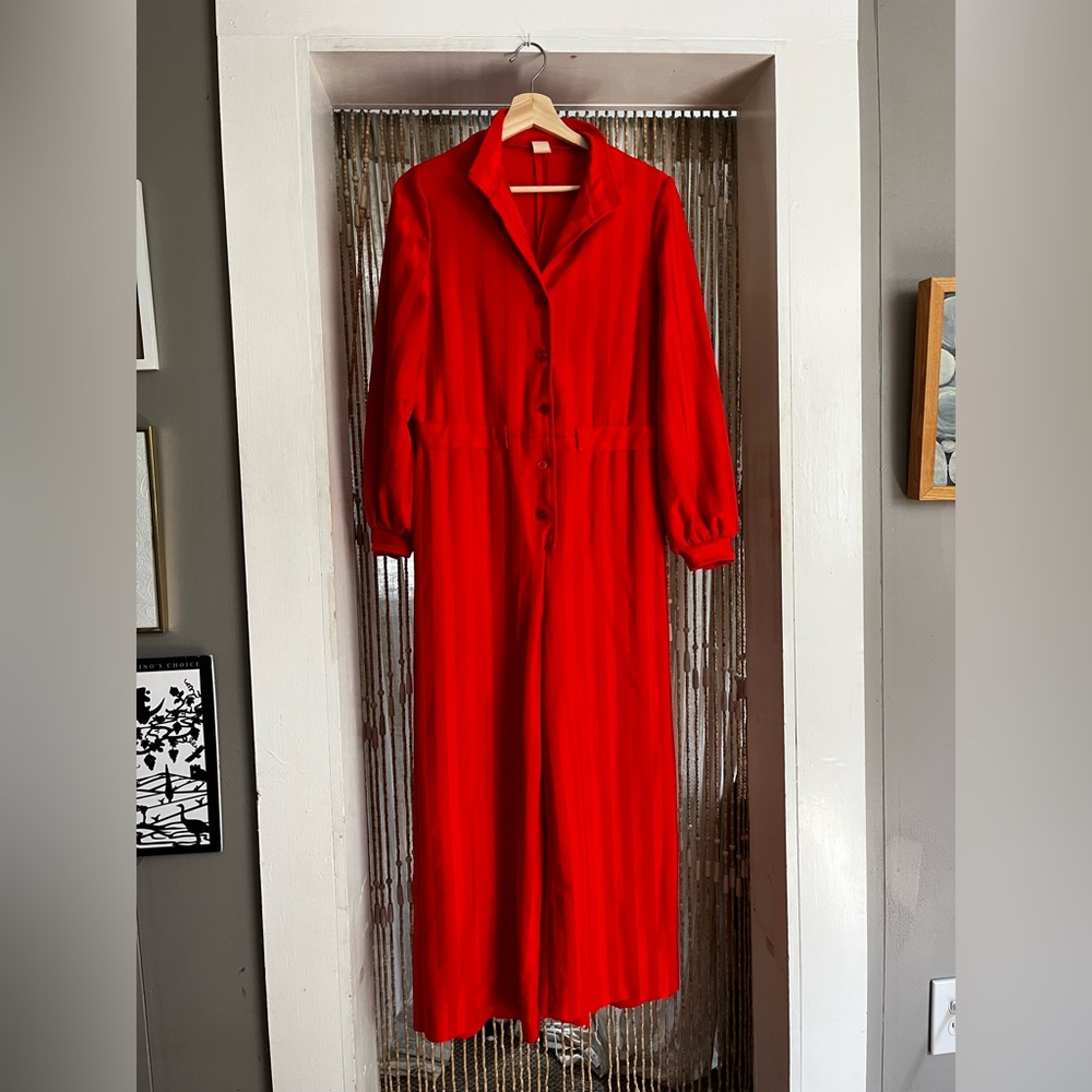 Vintage red jumpsuit